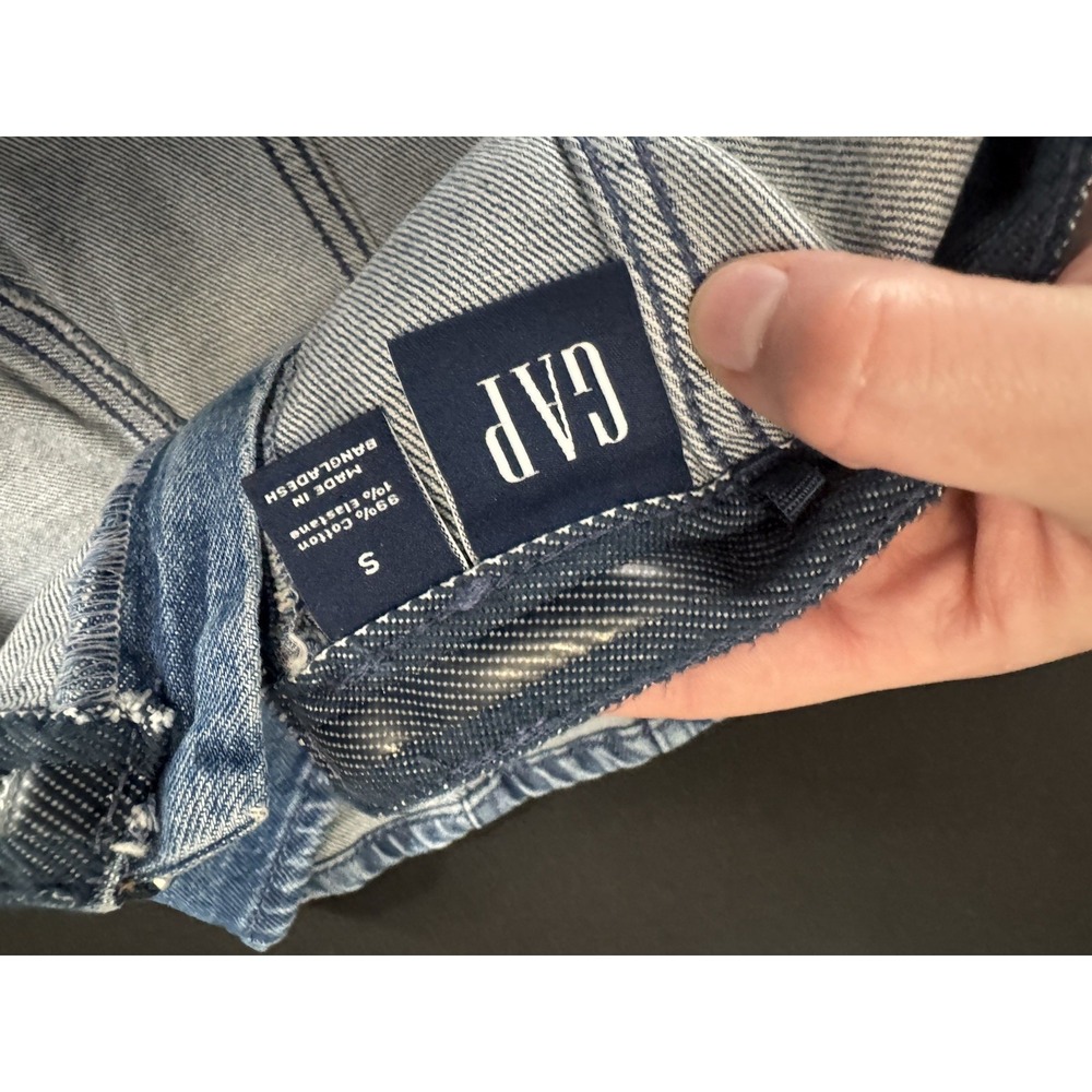 Gap Denim Tube Top 2000s Britney Spears Y2K country western bratz festival S zip - Picture 6 of 8